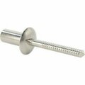 Bsc Preferred Sealing Blind Rivets 18-8 Stainless Steel Domed Head 3/16 Dia for 0.02-0.125 Thickness, 10PK 97524A044